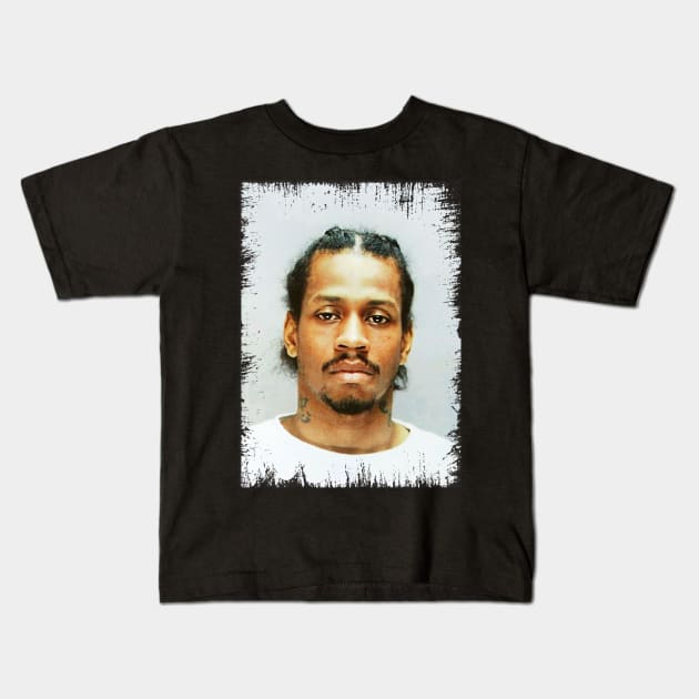 allen iverson mugshot Kids T-Shirt by Potato 8 Pixel